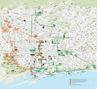 Plano de bus turistic y hop on hop off bus tour de Barcelona City Tour